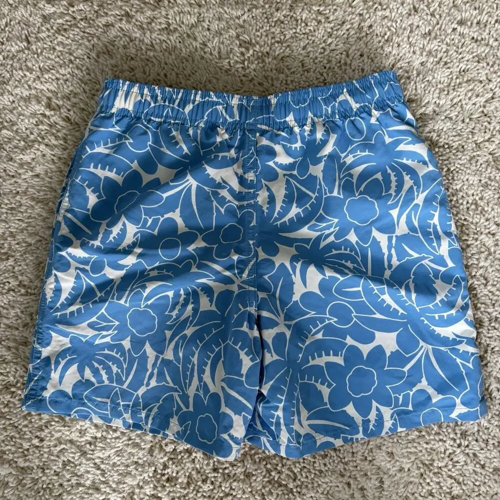 Patagonia | Swim Trunks Shorts Baggies Blue Floral NWT- Size 12 Large Boys